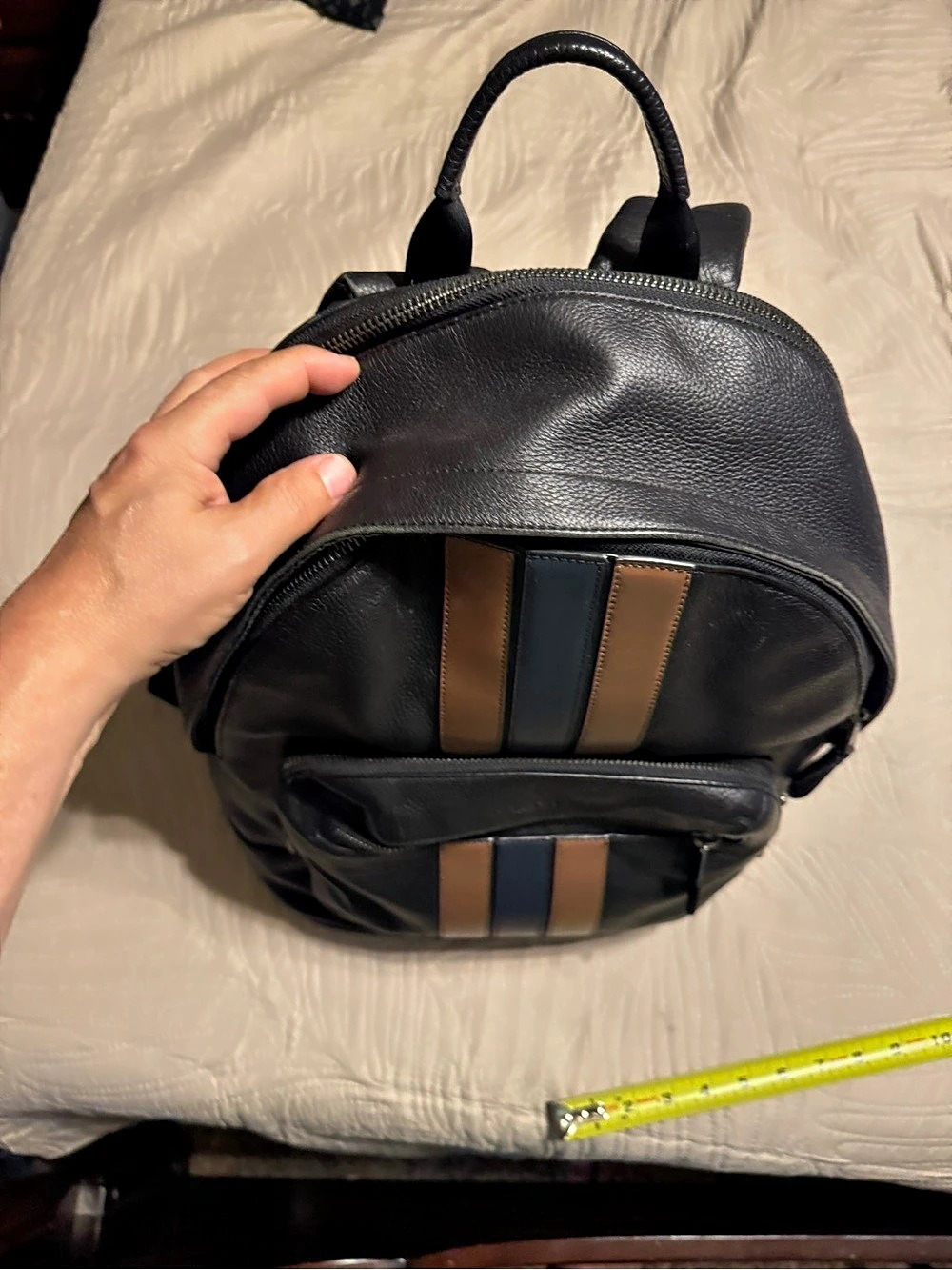 Coach Backpack.   Coach Charles Backpack with Varsity Stripe Black & Brown
